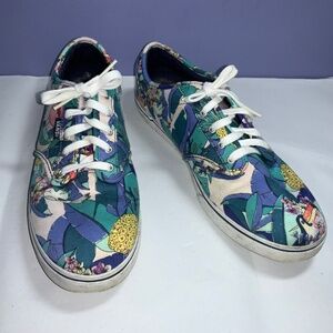 Vans Off The Wall 721356 Tropical Blue Low Top Skateboard Shoes 10 women’s